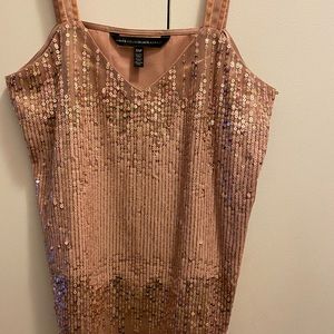 Beautiful rose pink sequin tank